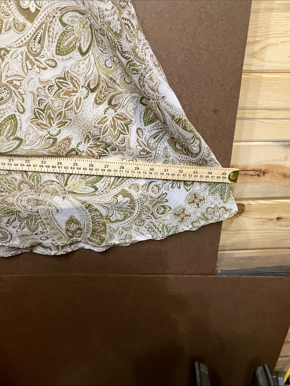 Paisley Maxi Skirt in Olive and Cream - Picture 6 of 10